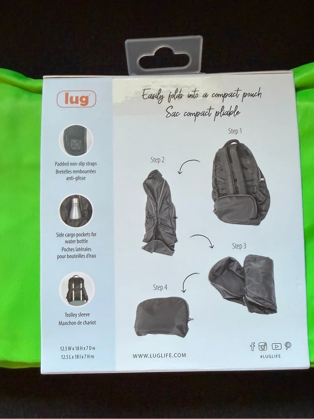 Lug Echo 2 Packable Backpack – Lime Green (Brights Neon)